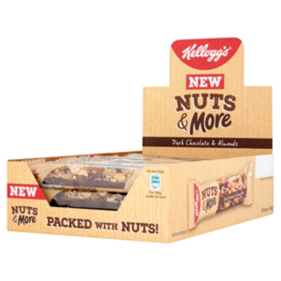 Picture of Nuts & More Dark Choc & Almond Bar Kelloggx18